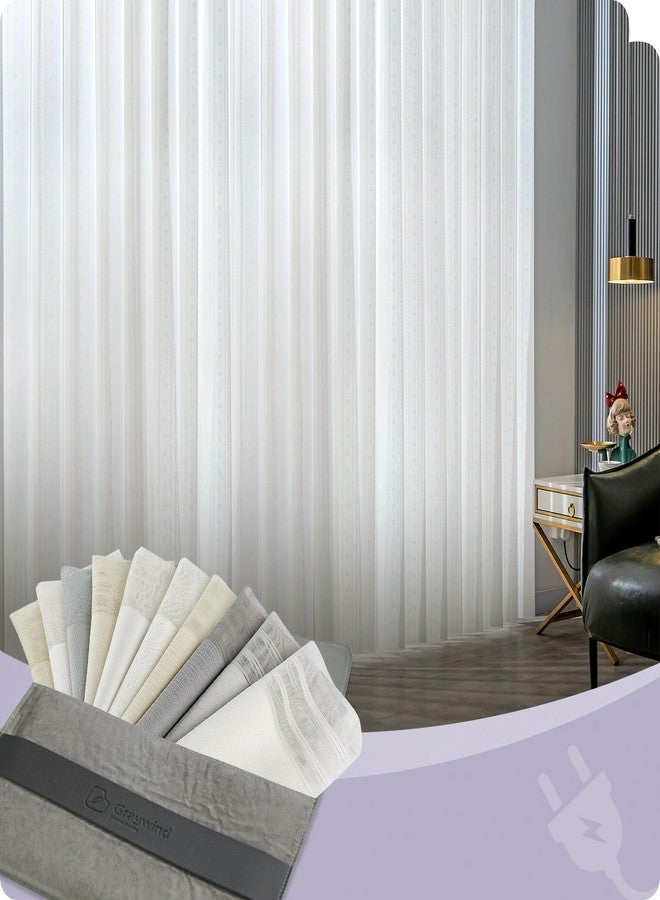 Graywind Sheer Vertical Blinds Sheer Curtain Drapery Privacy Light Filtering Vertical Shades, Custom Width Up to 157", Fabric Samples - Image 1